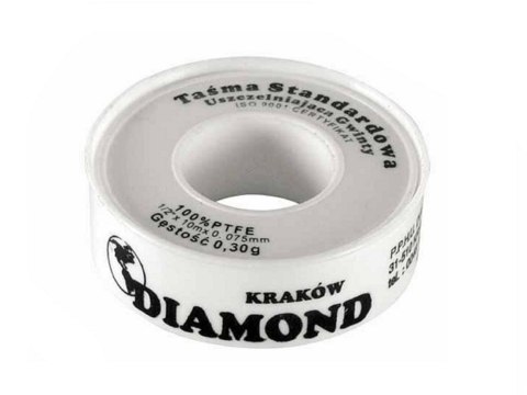 DIAMOND TAŚMA TEFLONOWA USZCZELNIAJĄCA MOCNA TEFLON DO GWINTÓW 12mm x 10m