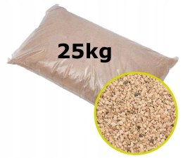 Ścierniwo piasek z Łupin Orzecha Włoskiego do piaskowania 0,45-0,80mm 25KG
