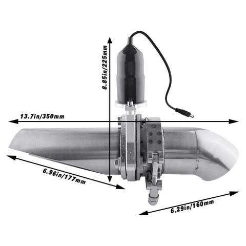 51 mm (2") Zestaw Elektrycznych Przepustnic Wydechu Sterowanych Pilotem v6 v8